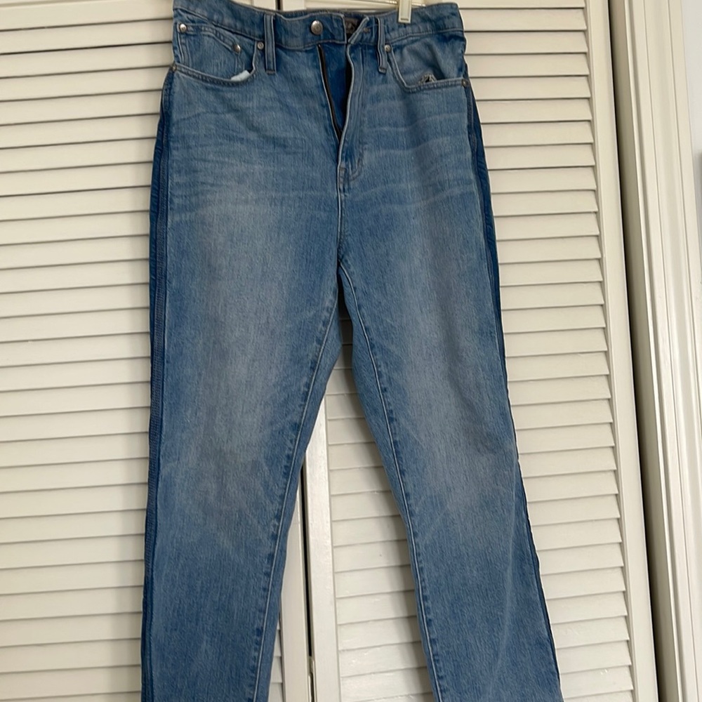 Point sub straight leg jeans
